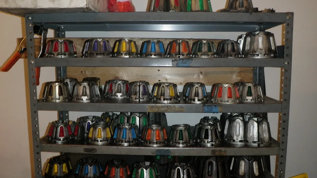 Crimp dies and hose fittings used to rebuild a leaking line